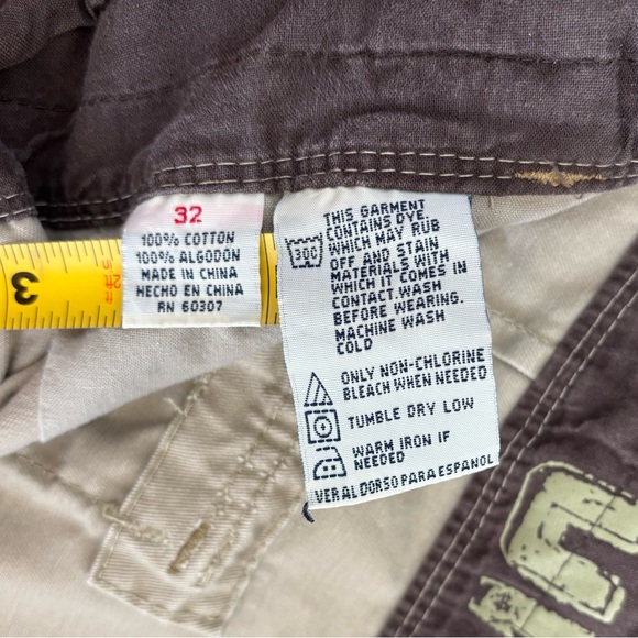Unionbay Cargo Shorts Mens 32 100% Cotton Khaki Y2K Outdoor Hiking School Skate - Picture 5 of 11